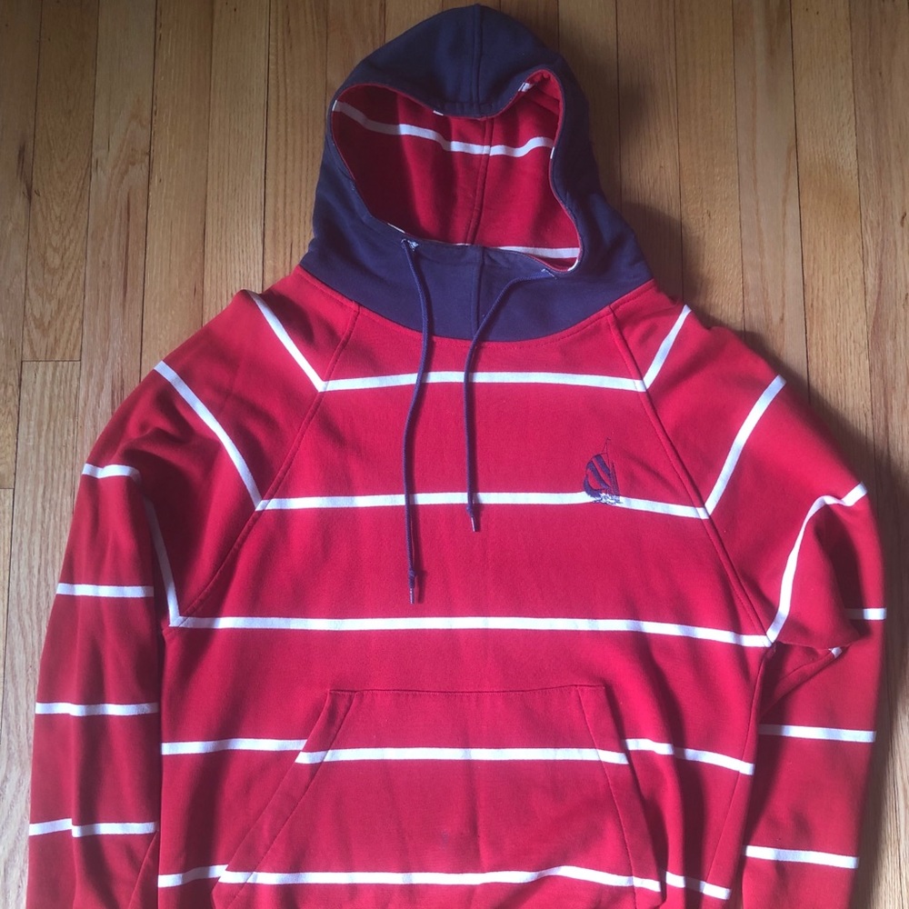 Vintage Nautica High-Neck Sailboat Logo Hoodie